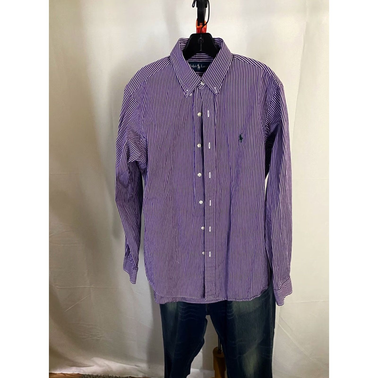 Ralph Lauren Ralph Lauren Purple Stripe Shirt Medium M Men Button-Up Long Sleeve Short Sleeve? Size US M / EU 48-50 / 2 - 4 Thumbnail