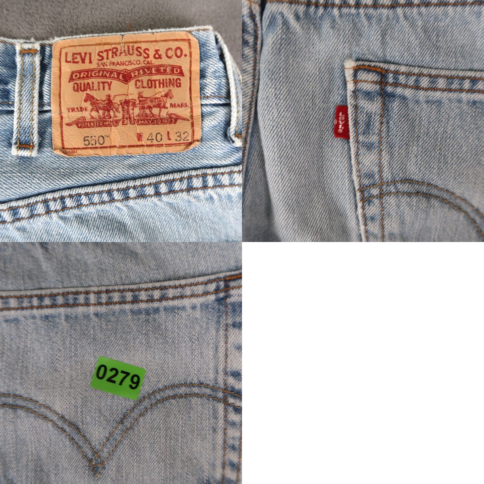 Levi's VINTAGE Levi's 550 Jeans Blue 40x32 Relaxed Fit Denim 5-Pocket Mens" Size US 40 / EU 56 - 9 Thumbnail