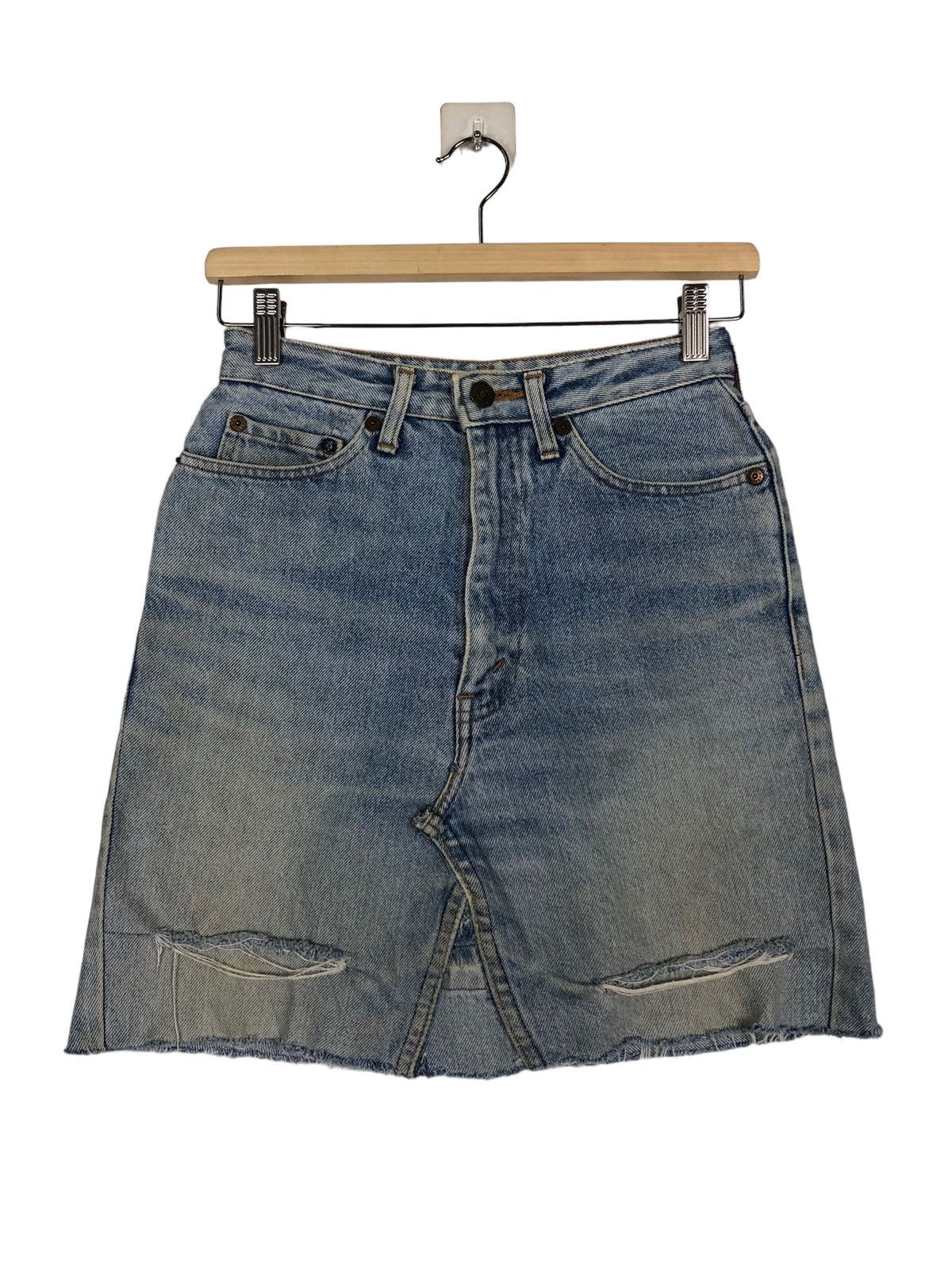 Levi's 🔥90’s Vintage Mini Skirt Levi’s Denim Size 24" / US 00 / IT 34 - 1 Thumbnail