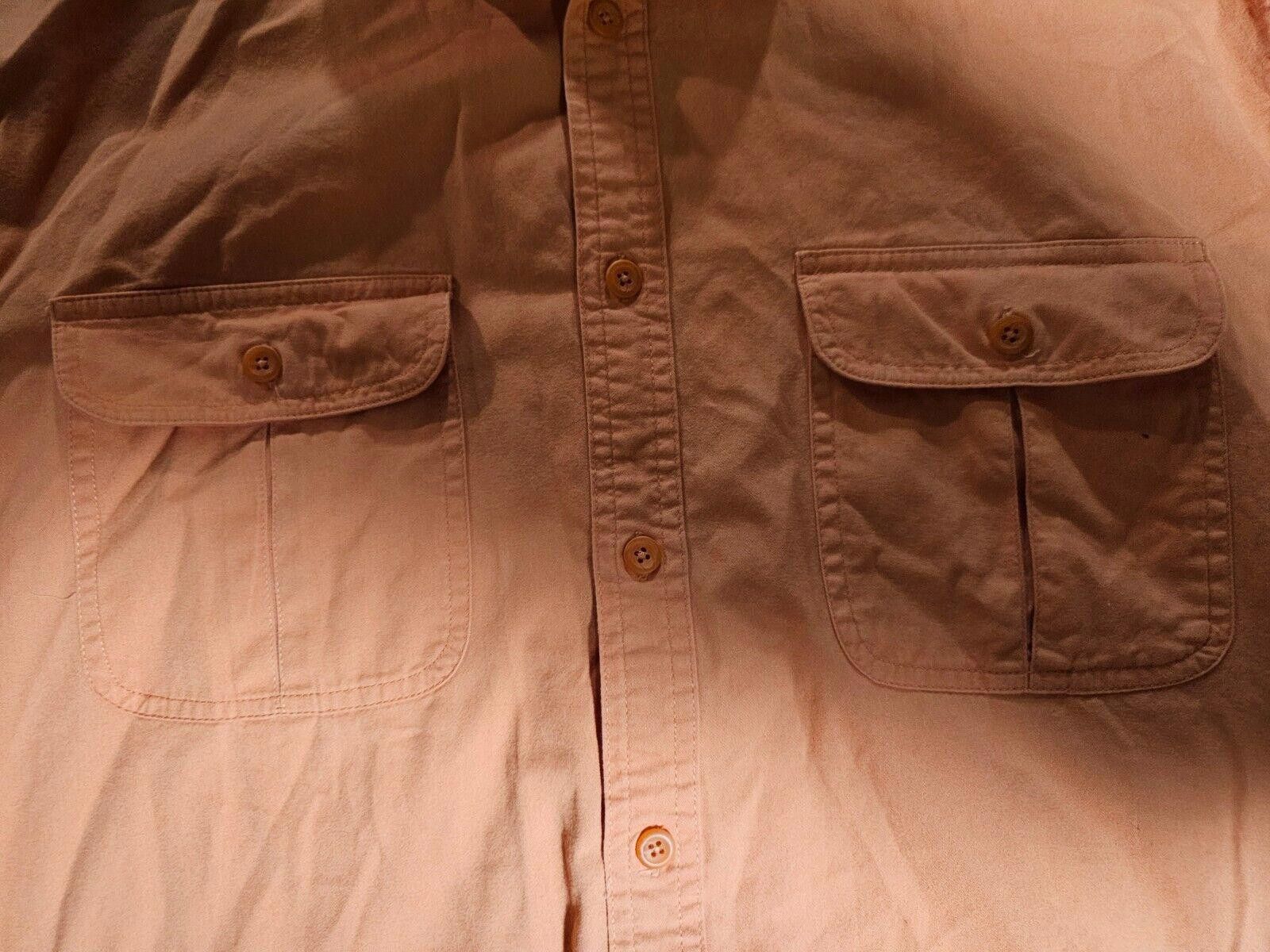 Faded Glory Faded Glory Authentic Men L Orange Button Short Sleeve shirt Size US L / EU 52-54 / 3 - 3 Thumbnail