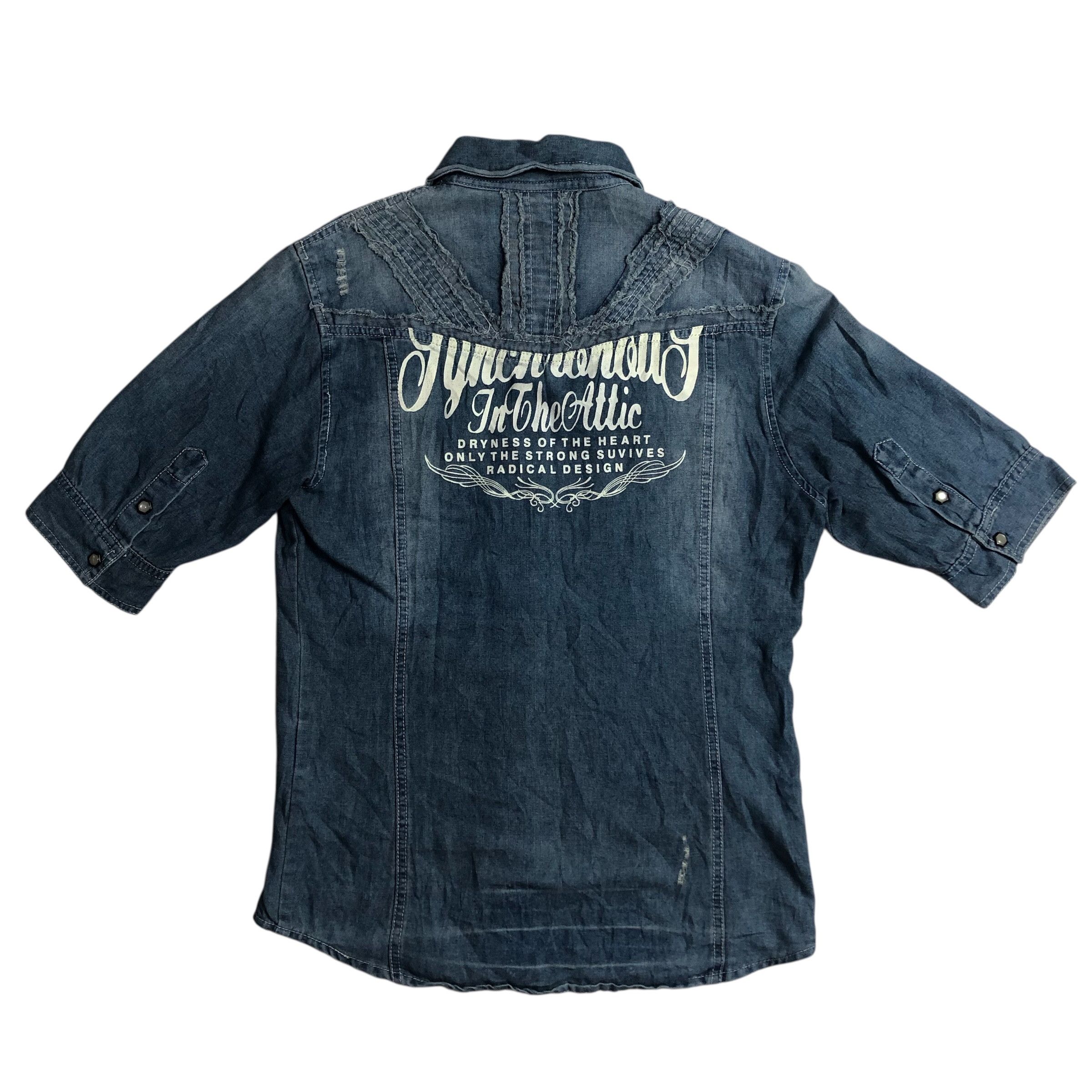 In The Attic In The Attic Synchronous Punk Denim Button Shirt Size US M / EU 48-50 / 2 - 2 Thumbnail