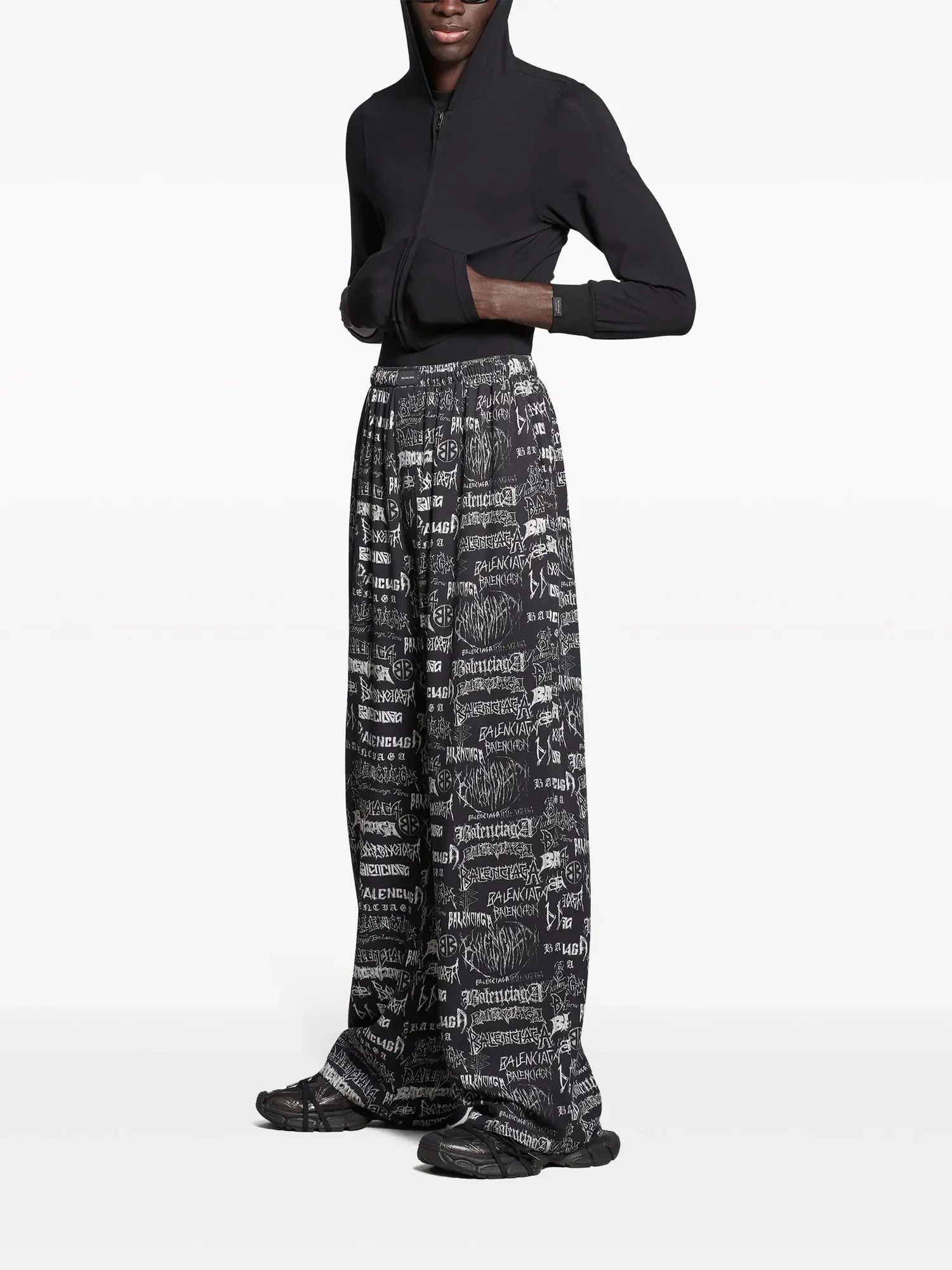 Balenciaga o1w1db10825 DIY Metal Allover Pyjama Pant in White Size US 34 / EU 50 - 2 Thumbnail