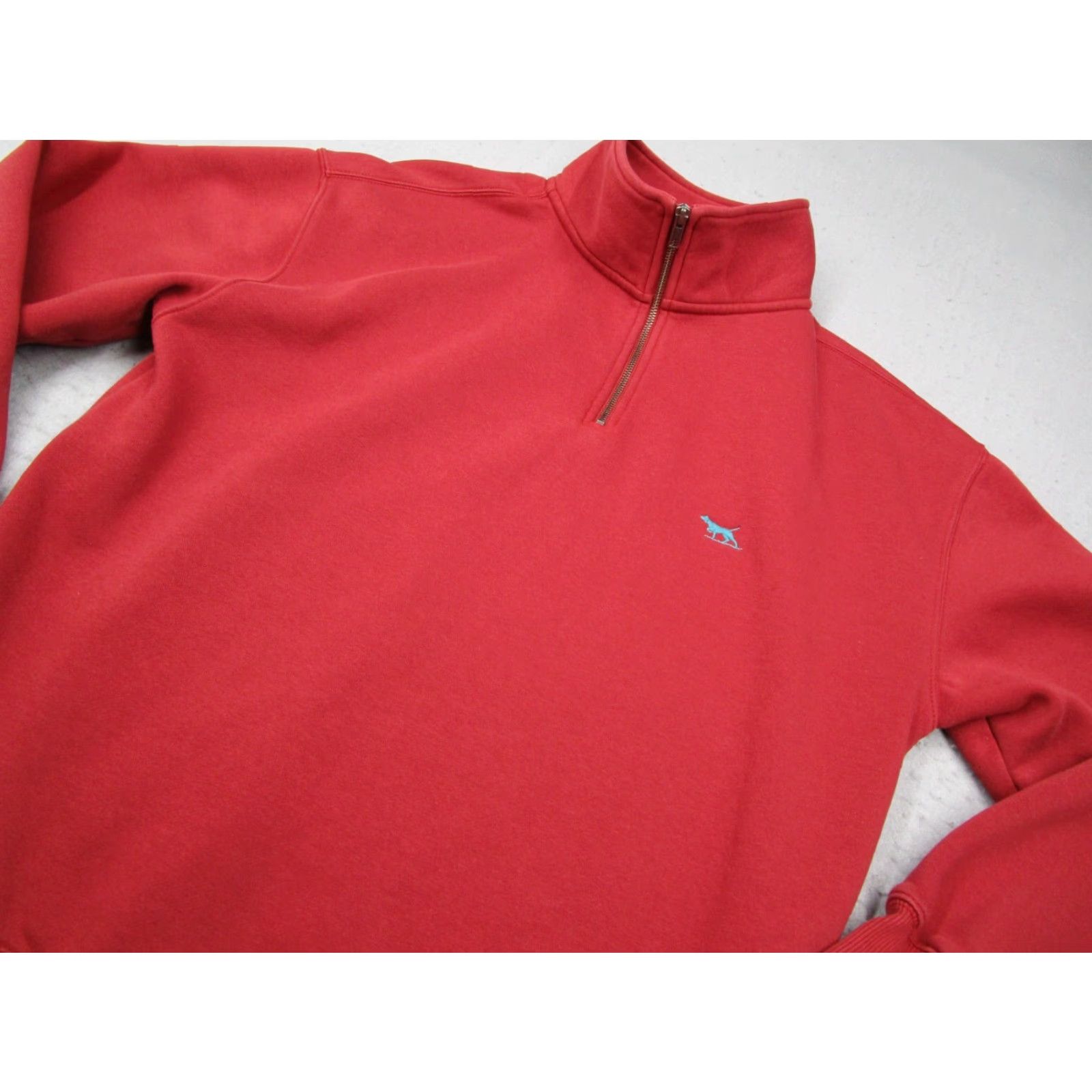 Rodd & Gunn RODD & GUNN Sweater Mens Large Red 1/4 Zip Long Sleeve Fleece Pullover Logo Dog Size US L / EU 52-54 / 3 - 2 Thumbnail
