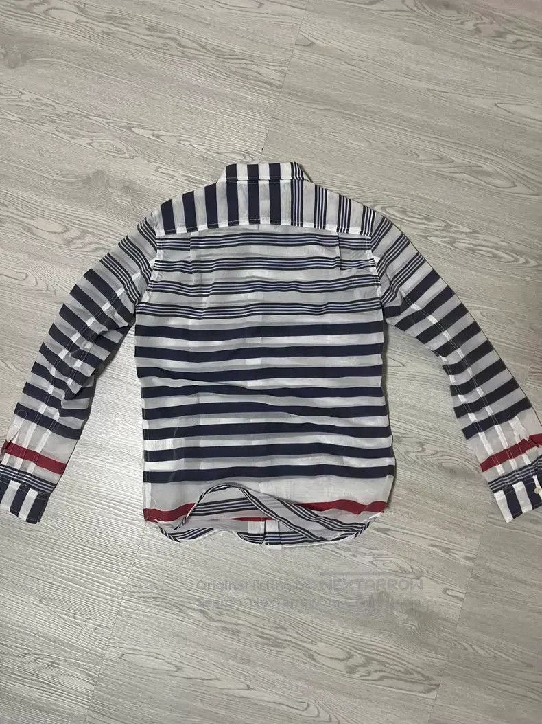 Comme des Garcons Comme Des Garcons Tulle red and blue striped shirt Size US S / EU 44-46 / 1 - 2 Thumbnail