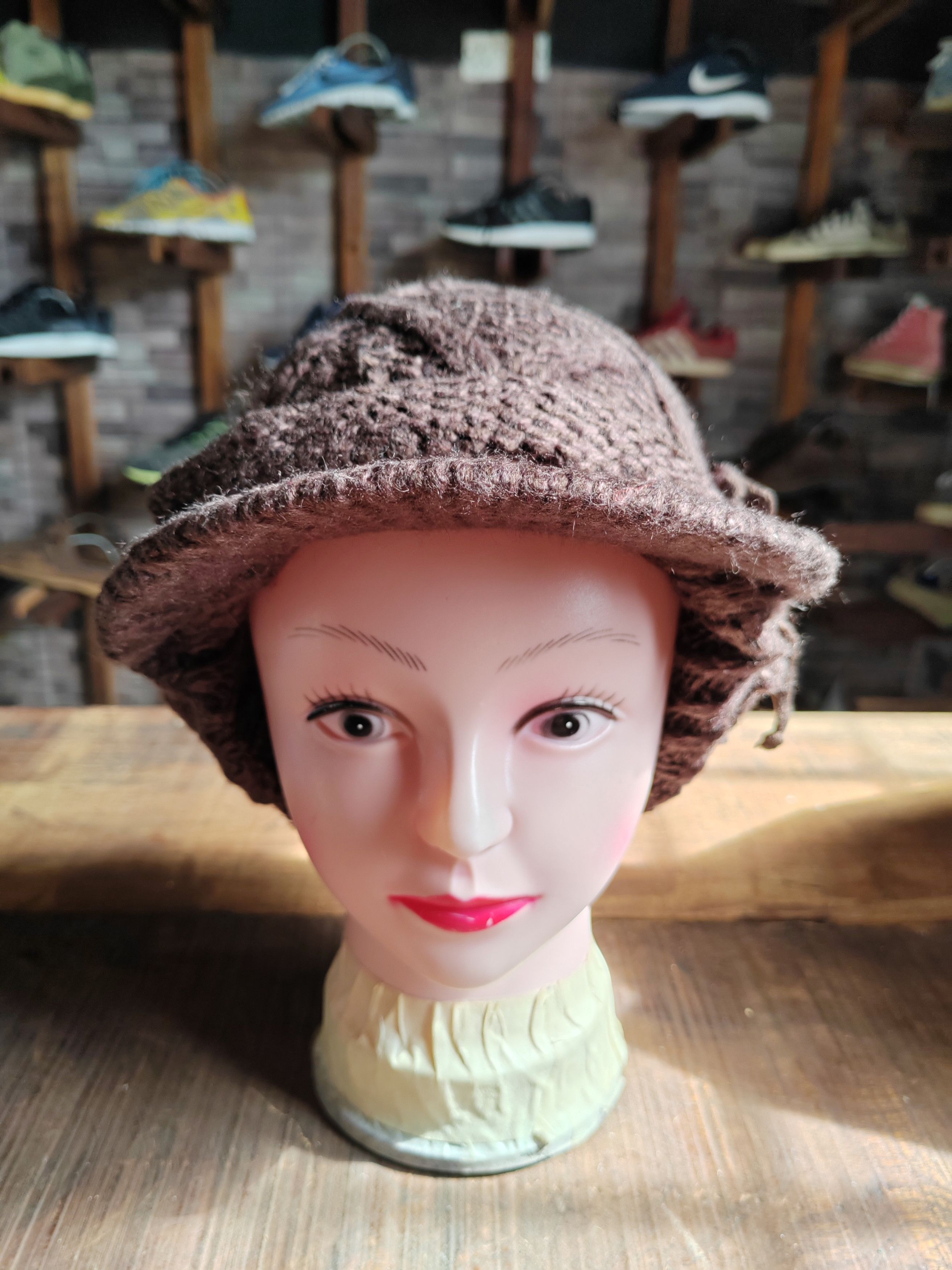 If Six Was Nine Vintage Japanese Style Crochet Big Beanie Snowcap Size ONE SIZE - 2 Thumbnail