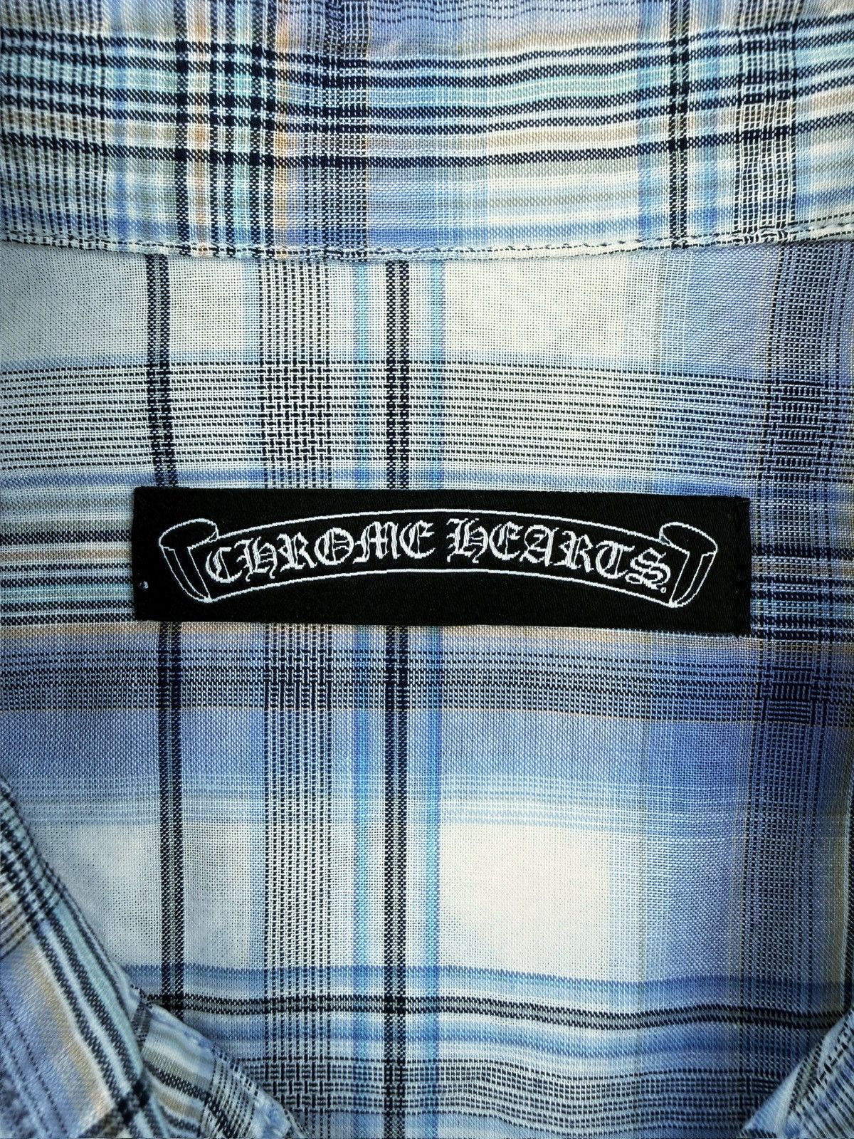 Chrome Hearts Chrome Hearts Fleur de Lis Patch Dagger Silver Flannel Shirt Size US L / EU 52-54 / 3 - 5 Thumbnail