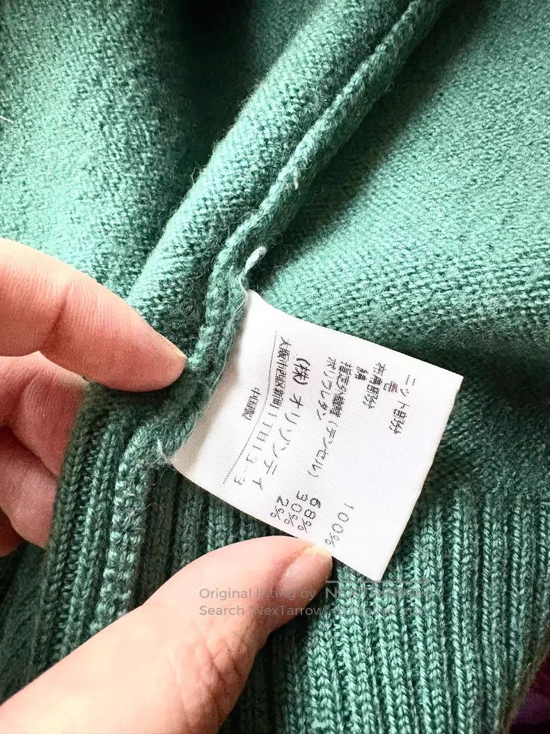 Vivienne Westwood Vivienne Westwood Green and Velvet Long Saturn Button Knit Size L / US 10 / IT 46 - 8 Thumbnail