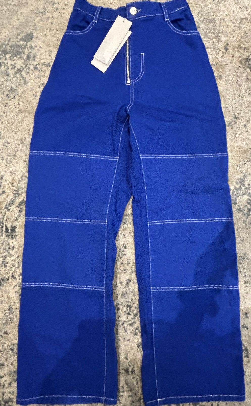 Dion Lee Dion Lee Blue Denim Work Pants – Structured Tailoring Size 27" / US 4 / IT 40 - 3 Thumbnail