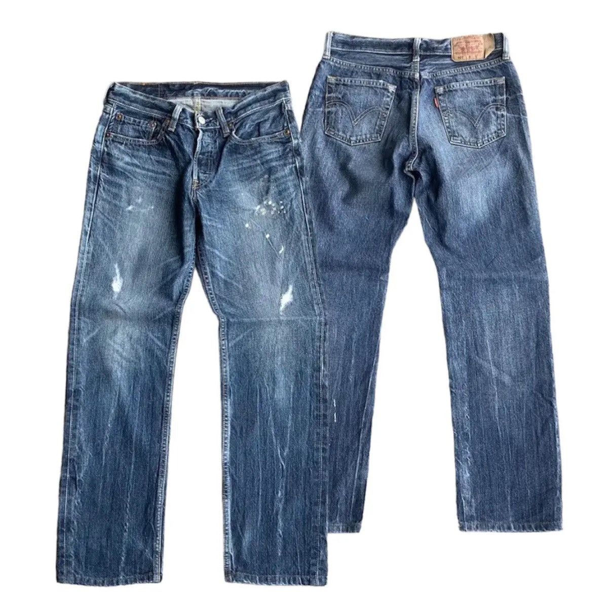 Levi's Vintage Clothing Levis 501 Blue Wash Levi’s Jeans Slim Fit Trousers Pants Size US 28 / EU 44 - 1 Thumbnail