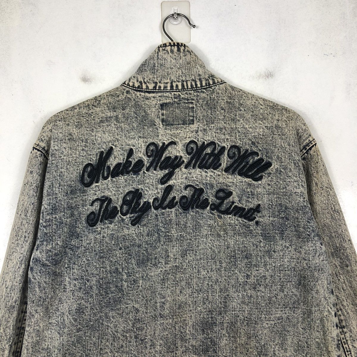 Japanese Brand 📌VINTAGE DENIM JACKET RUSTY BIKER VENCE EXCHANGE JAPAN Size US M / EU 48-50 / 2 - 11 Thumbnail