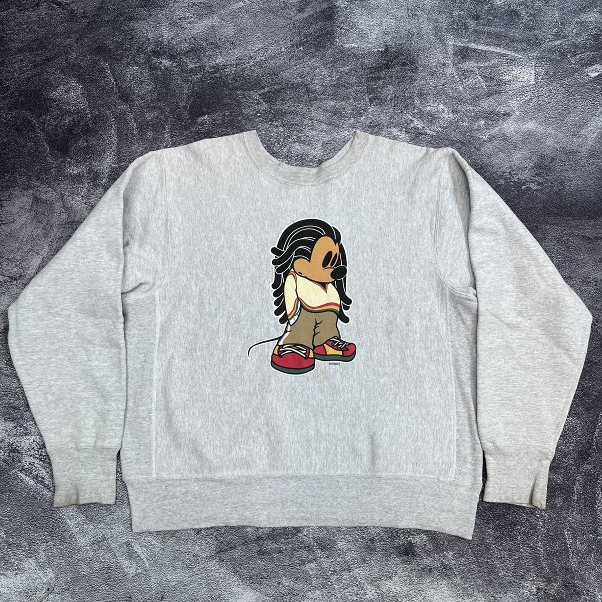 Mickey Mouse Vintage Mickey Mouse Bob Marley Rasta Sweatshirt Size US XL / EU 56 / 4 - 1 Thumbnail