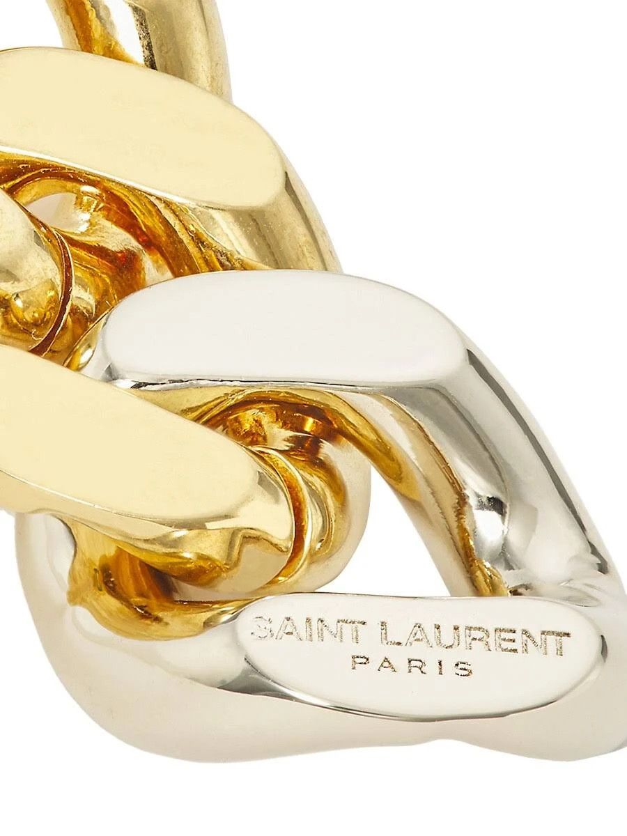 Saint Laurent Paris o1b1hav110924 Size: OS / Three Chain Earrings Metal in Gold Size ONE SIZE - 4 Thumbnail
