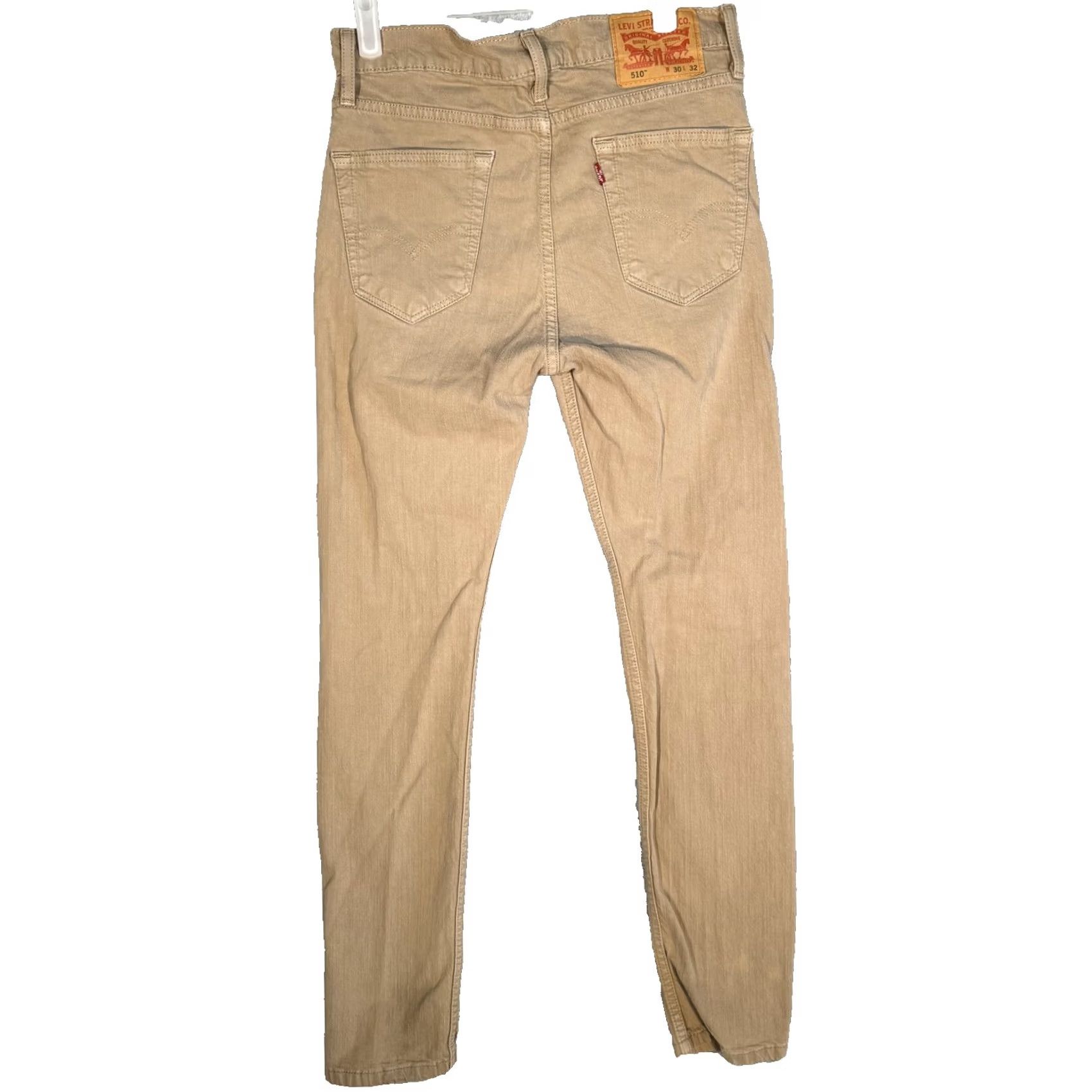 Levi's VINTAGE Levi's 510 Jeans Mens 30x32 Beige Skinny Fit Stretch Denim Pants Casual Style Size US 30 / EU 46 - 2 Thumbnail