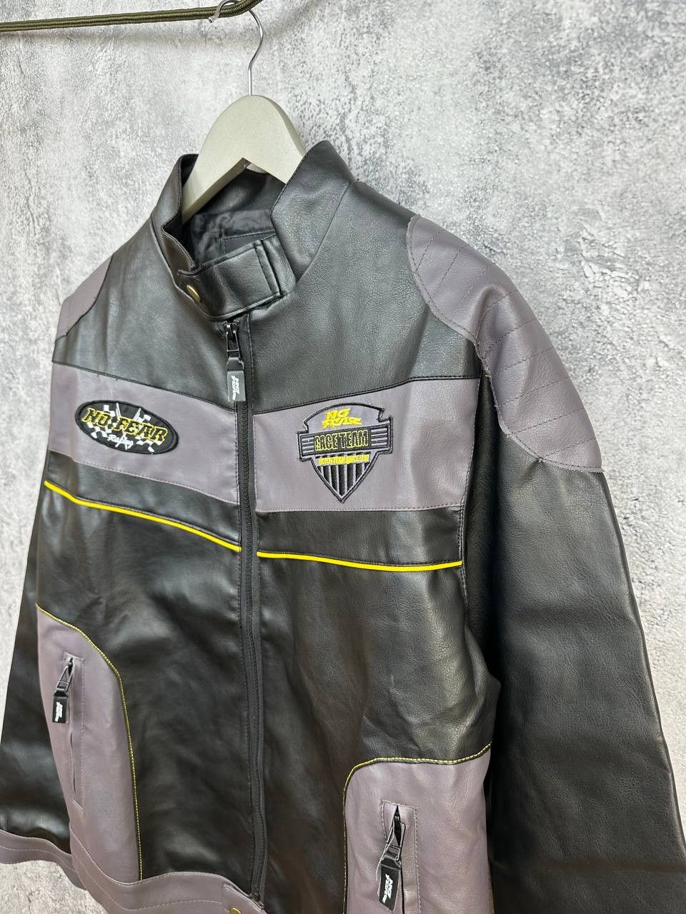No Fear No Fear Racing Faux Leather Jacket Moto Biker Patches Zip Size US S / EU 44-46 / 1 - 5 Thumbnail