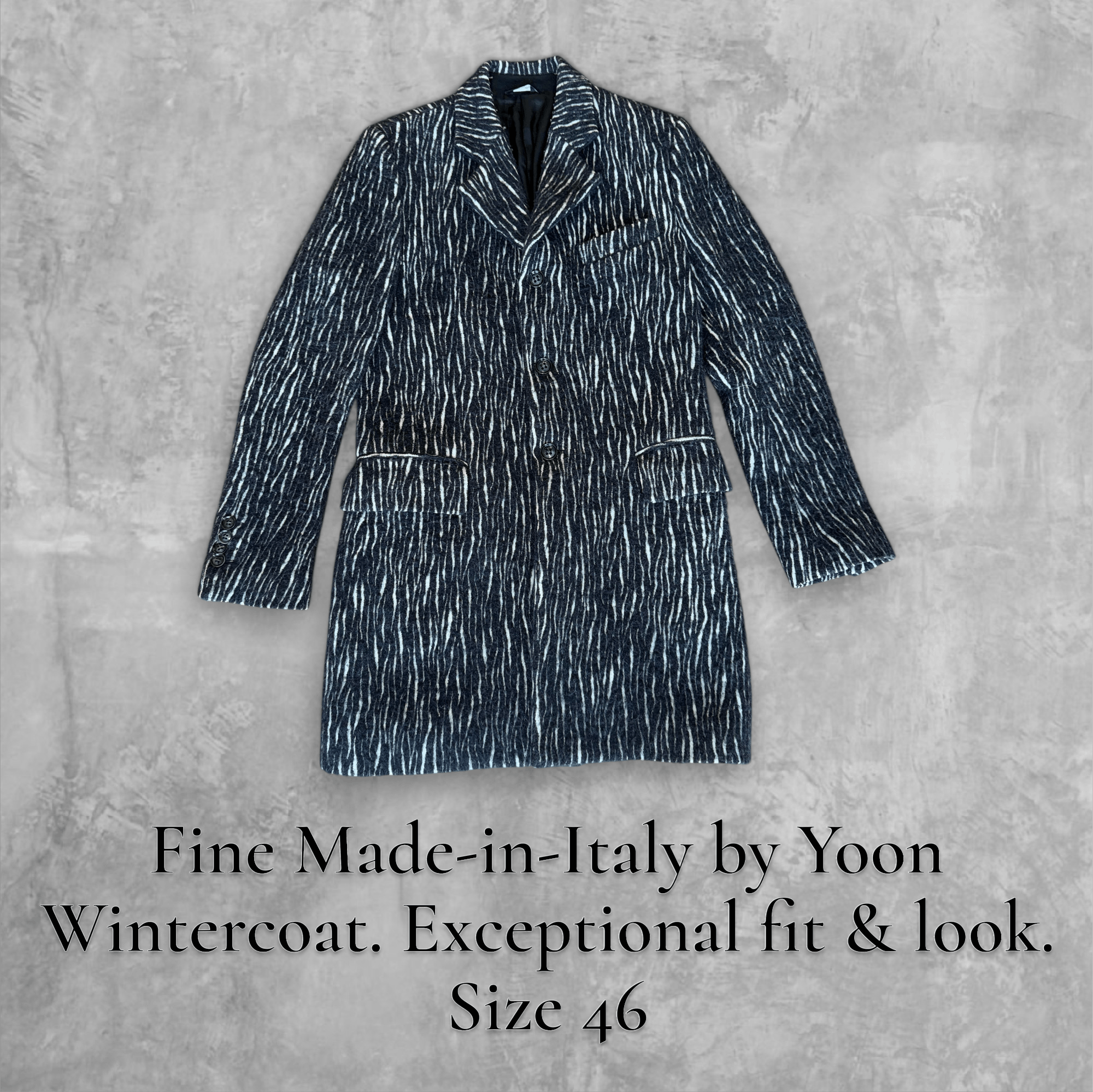 YOON Yoon - Fine Textured Italien Wintercoat B/W Size US S / EU 44-46 / 1 - 1 Thumbnail