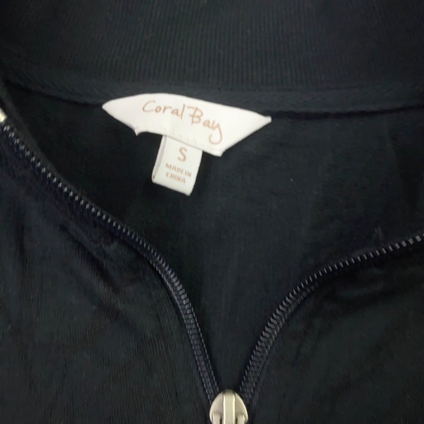 Vintage Coral Bay Jacket Small Black Full Zip High Neck Lightweight Womens Size S / US 4 / IT 40 - 6 Thumbnail