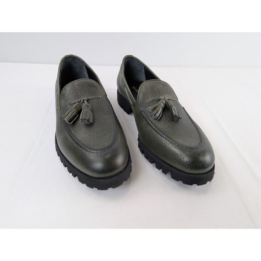 Aime Leon Dore o1rshd1 Leather Tassel Loafers Boots in Green Size US 8.5 / EU 41-42 - 7 Thumbnail