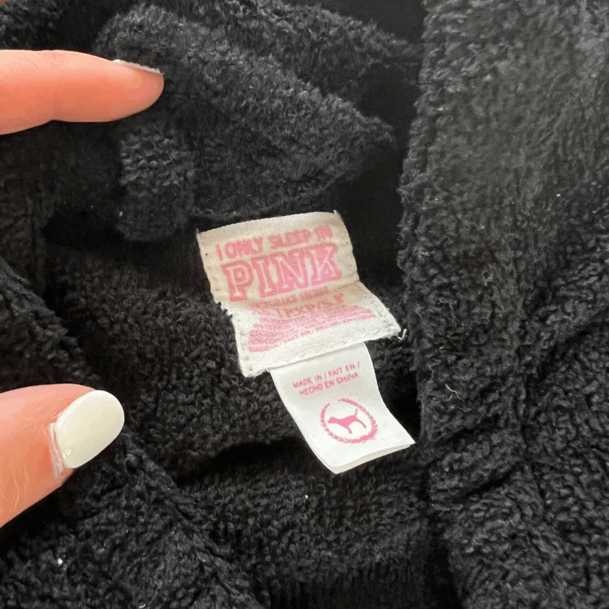 Victoria's Secret PINK Victoria’s Secret Black Plush Fleece Robe Jacket Size M / US 6-8 / IT 42-44 - 3 Thumbnail