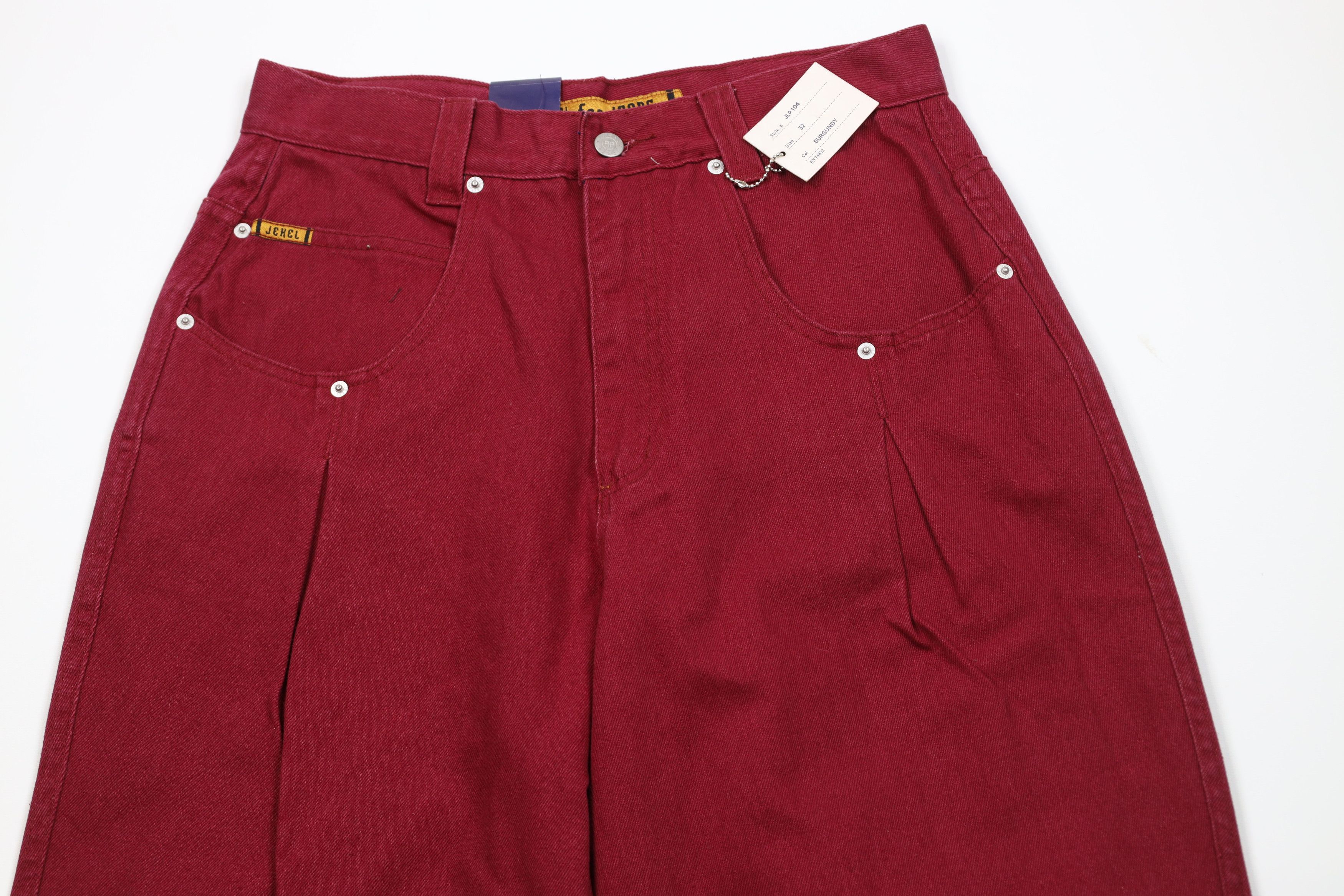 Vintage Deadstock Vintage 90s Streetwear Skateboard Jeans Burgundy Size US 32 / EU 48 - 2 Thumbnail