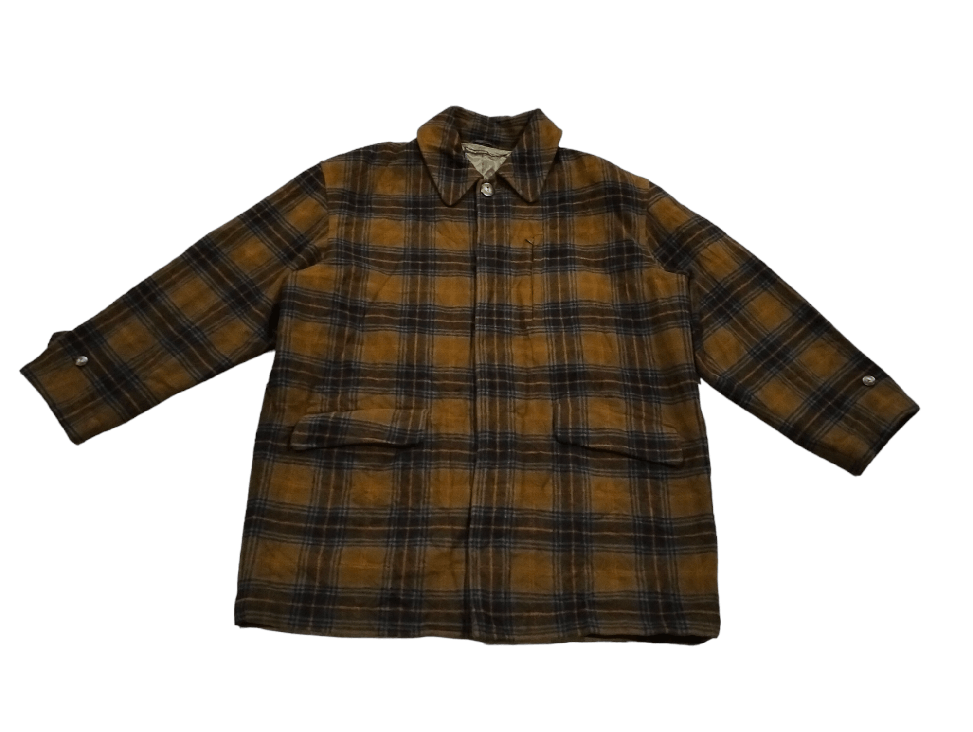 Calvin Klein Calvin Klein Sport Tartan Wool Over Coat Jacket Size US M / EU 48-50 / 2 - 1 Thumbnail