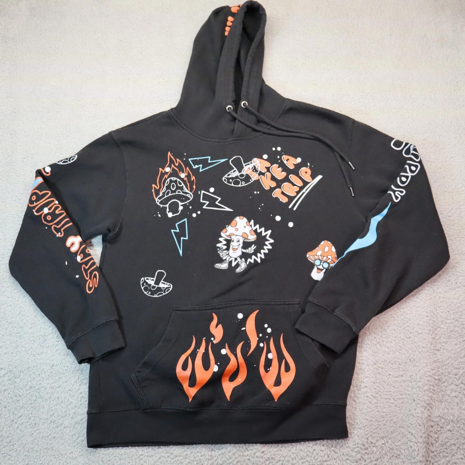 Eighty Eight Eighty Eight Hoodie Men Medium Black Stay Trippy Mushrooms Size US L / EU 52-54 / 3 - 1 Thumbnail