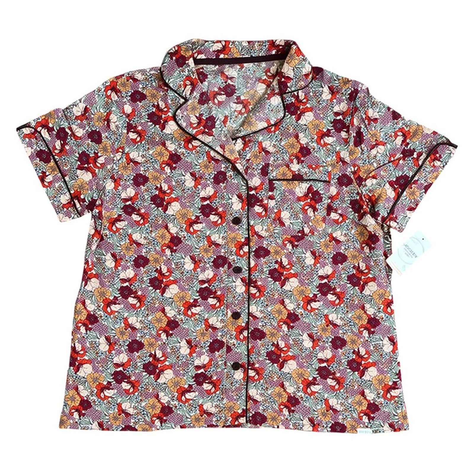 Jockey Lot 3 Jockey Multicolor Floral Soft Touch Luxe Pajama Top, L Size ONE SIZE - 5 Thumbnail