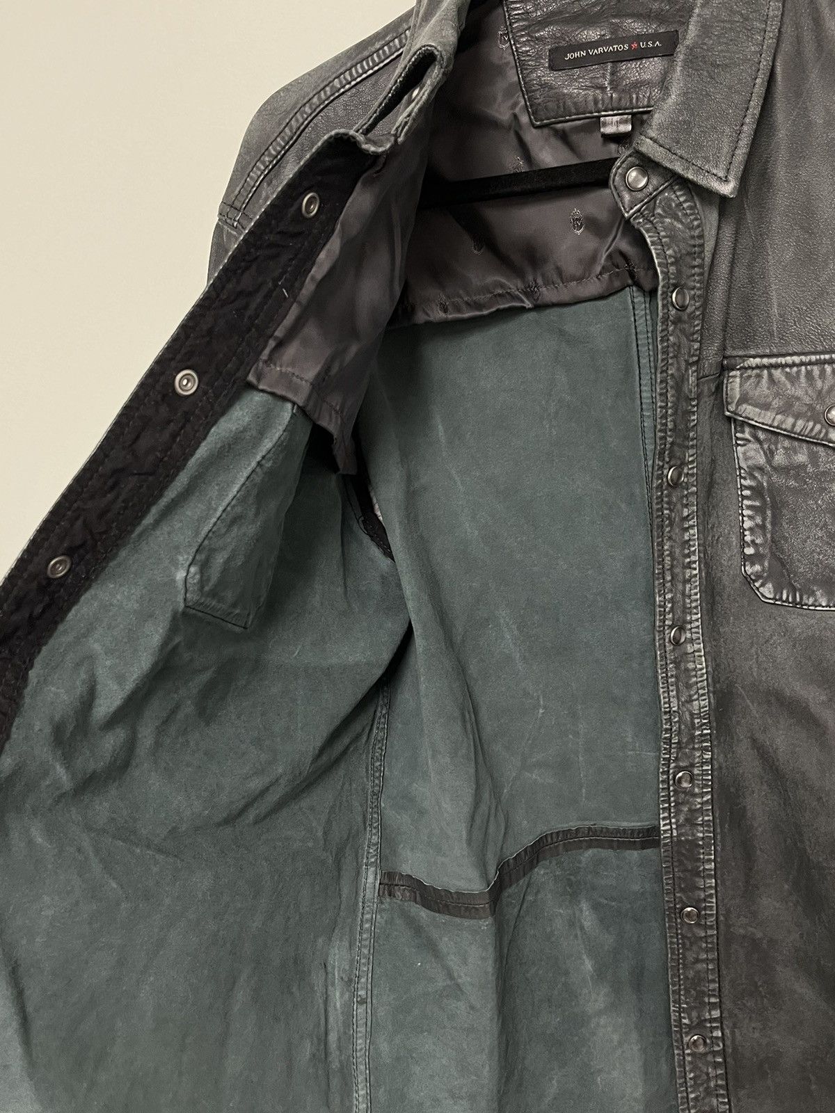 John Varvatos Lionel leather shirt jacket. Medium Size US M / EU 48-50 / 2 - 11 Thumbnail