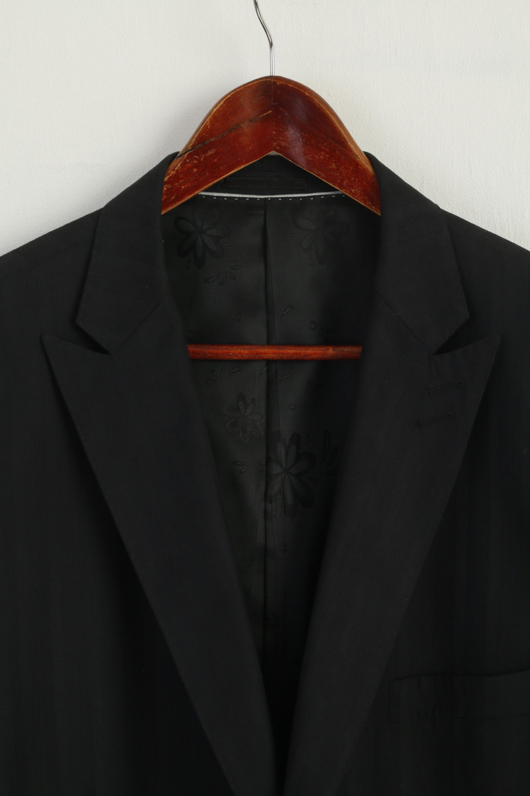 Other Stonebridge Men 50 Blazer Black Striped 9581 Size 50R - 3 Thumbnail