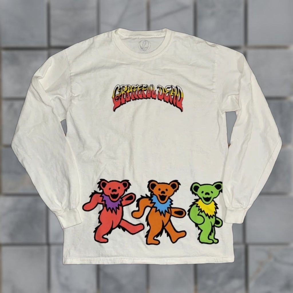 Vintage VINTAGE Grateful Dead Long Sleeve T-Shirt White M Mens Dancing Bears 19x26 Psychedelic Rock VTG Size US M / EU 48-50 / 2 - 1 Thumbnail