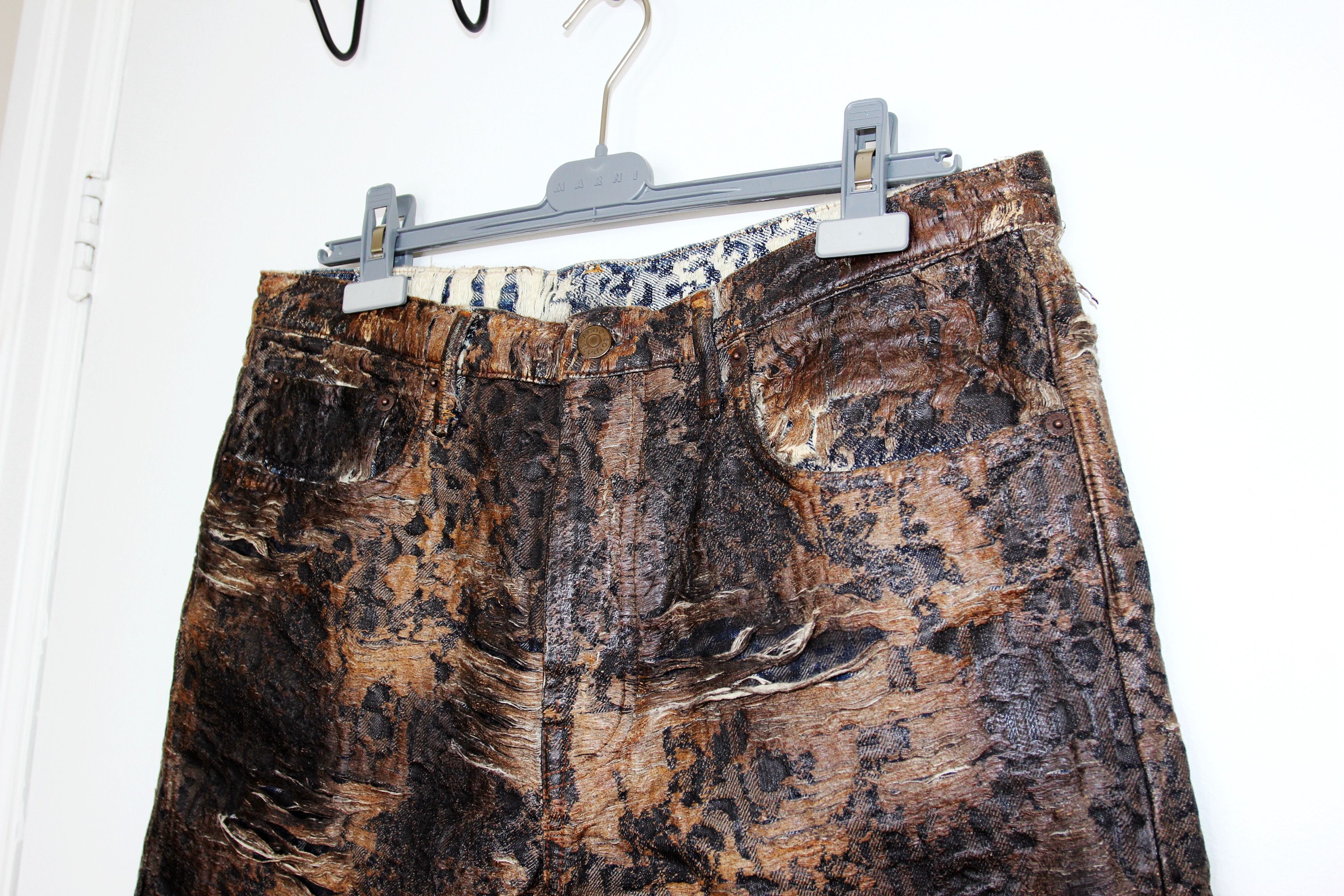 Acne Studios BNWT SS25 ACNE STUDIOS LOOSE FIT DENIM MONOGRAM SHORTS 46 Size US 30 / EU 46 - 4 Thumbnail
