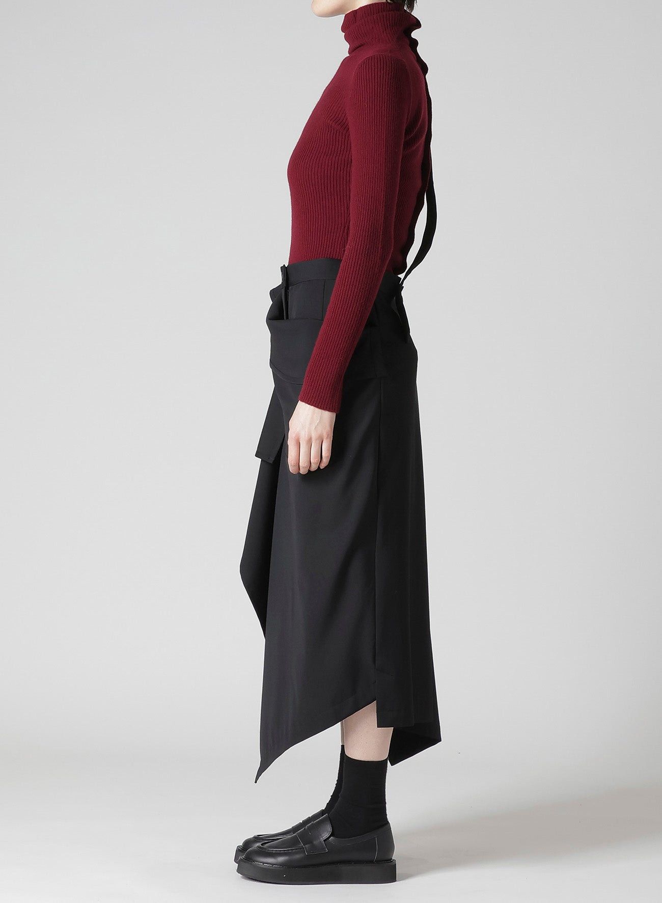 Yohji Yamamoto Yohji Yamamoto - WOOL 2WAY SUSPENDER SKIRT Size 24" / US 00 / IT 34 - 3 Thumbnail