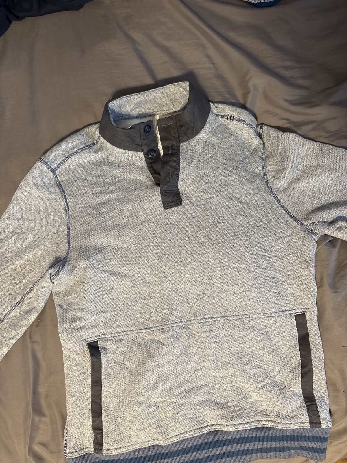 Lululemon Lululemon 1/4 Button Up Blue Pullover Long Sleeve Sweater Size US M / EU 48-50 / 2 - 3 Thumbnail