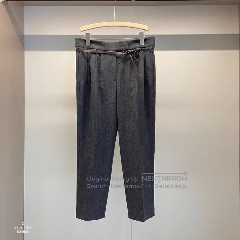 Brunello Cucinelli Brunello Cucinelli Black Grey Polyester Acetate Trousers Size 27" / US 4 / IT 40 - 1 Thumbnail