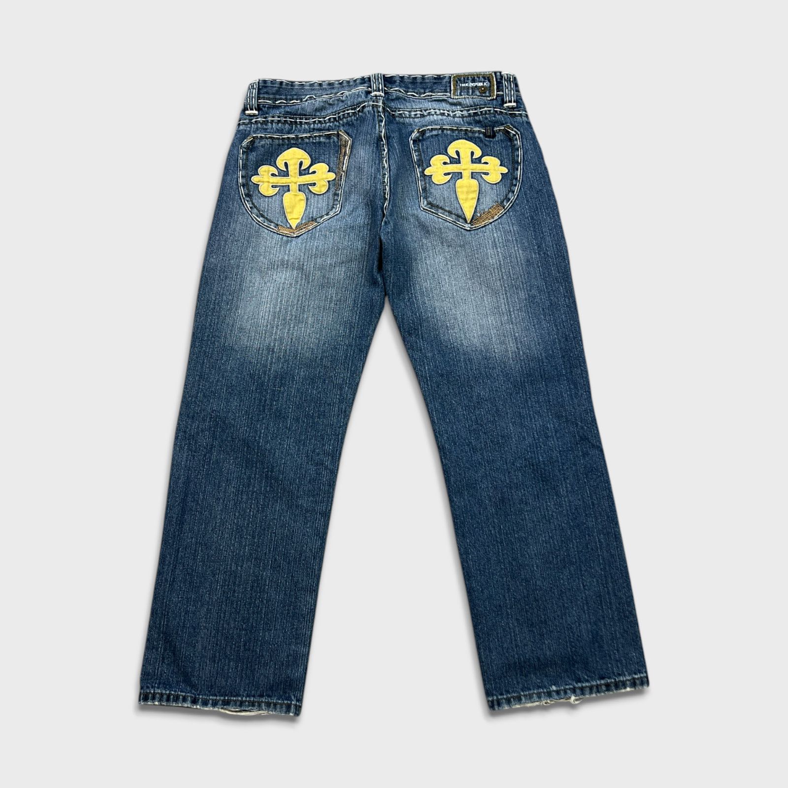 Vintage Vintage True Republic Jeans 34x30 Straight Baggy Denim Pants Size US 34 / EU 50 - 5 Thumbnail