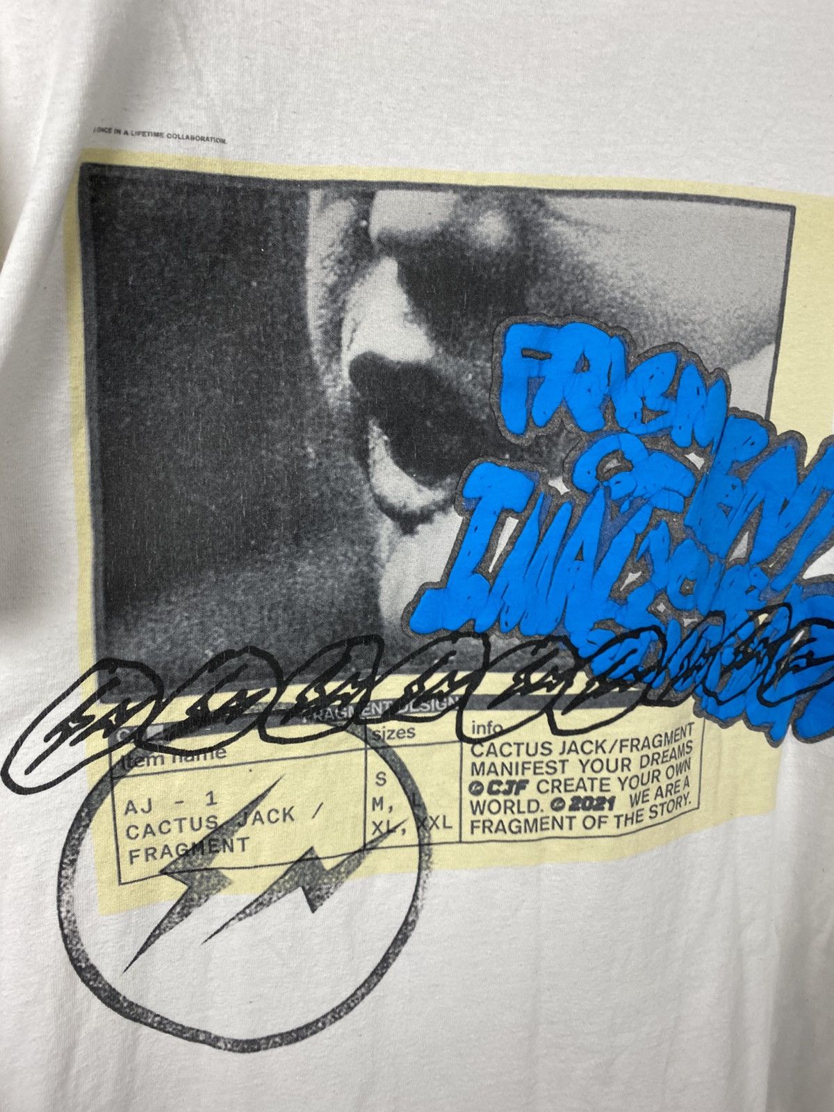 Travis Scott 🌊T-Shirt Travis Scott Cactus Jack 2021 Over Print Logo Tee🌊 Size US L / EU 52-54 / 3 - 9 Thumbnail