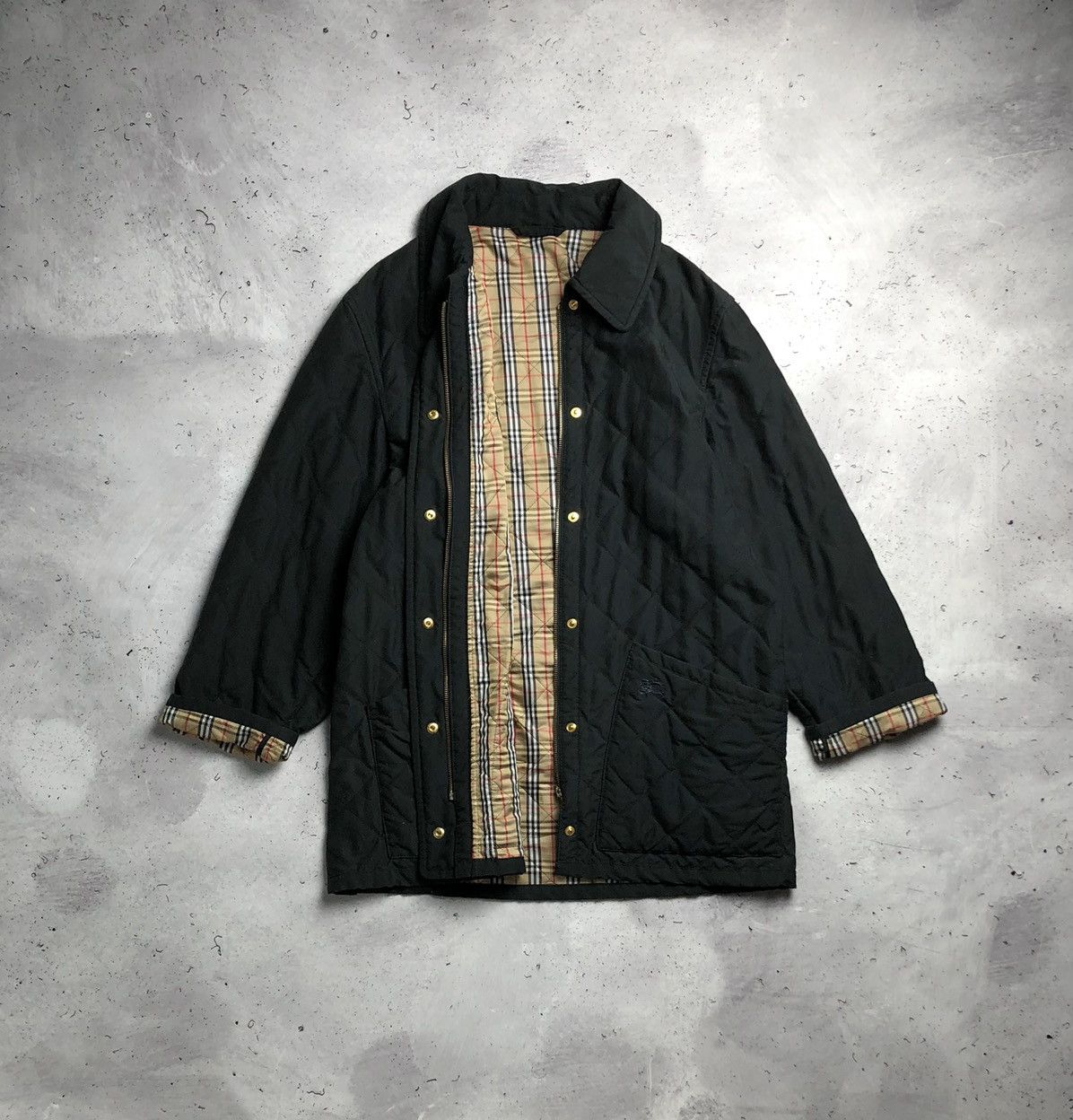 Burberry × Vintage Vintage Burberry Nova Check Qualited Coat Jacket Size US L / EU 52-54 / 3 - 7 Thumbnail