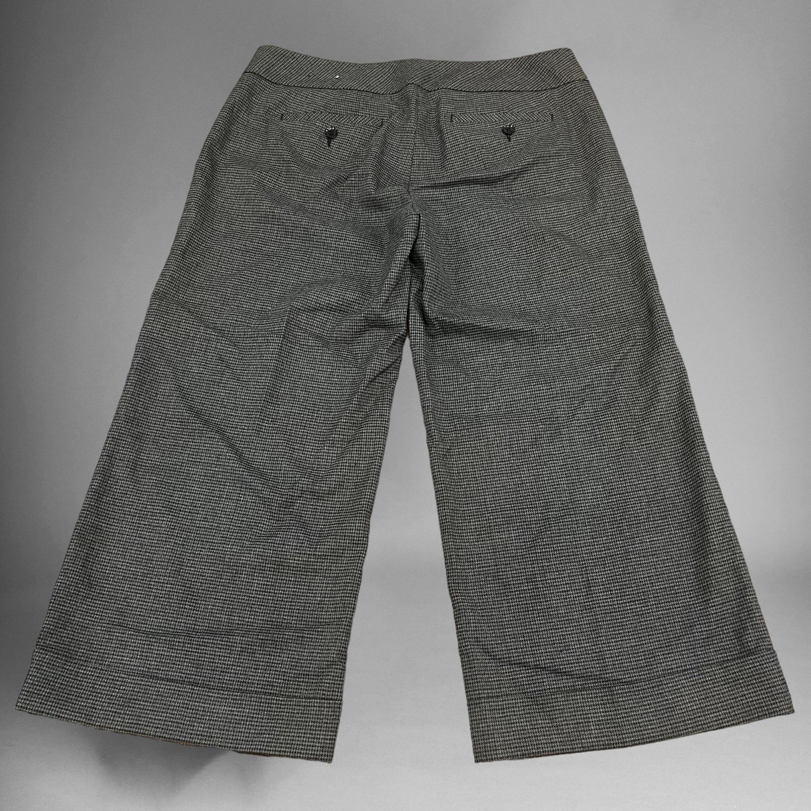 Other Express Design Studio Pants Sz 10 Wide Leg Capri Houndstooth Size 32" / US 10 / IT 46 - 8 Thumbnail