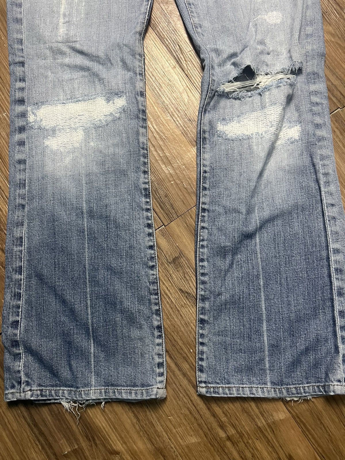 14th Addiction 7 For All Mankind Bootcut Jeans Distressed Denim (42) Size 27" / US 4 / IT 40 - 4 Thumbnail