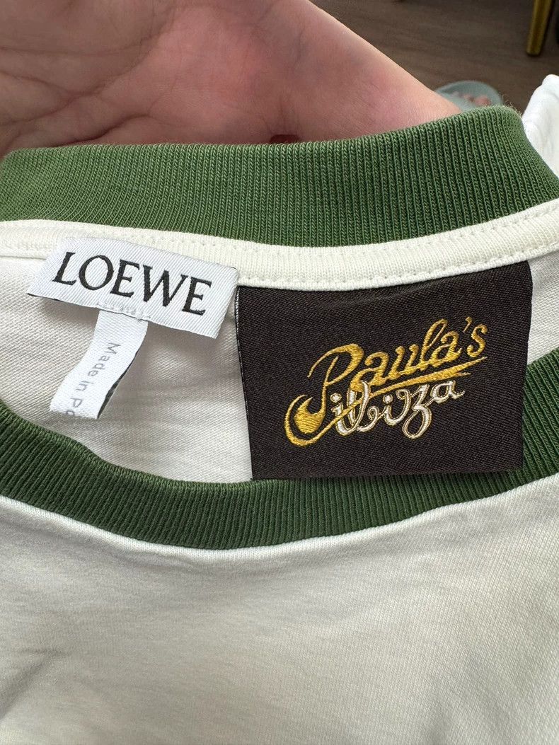 Loewe LOEWE White and green lettered short sleeves Size XS / US 0-2 / IT 36-38 - 3 Thumbnail