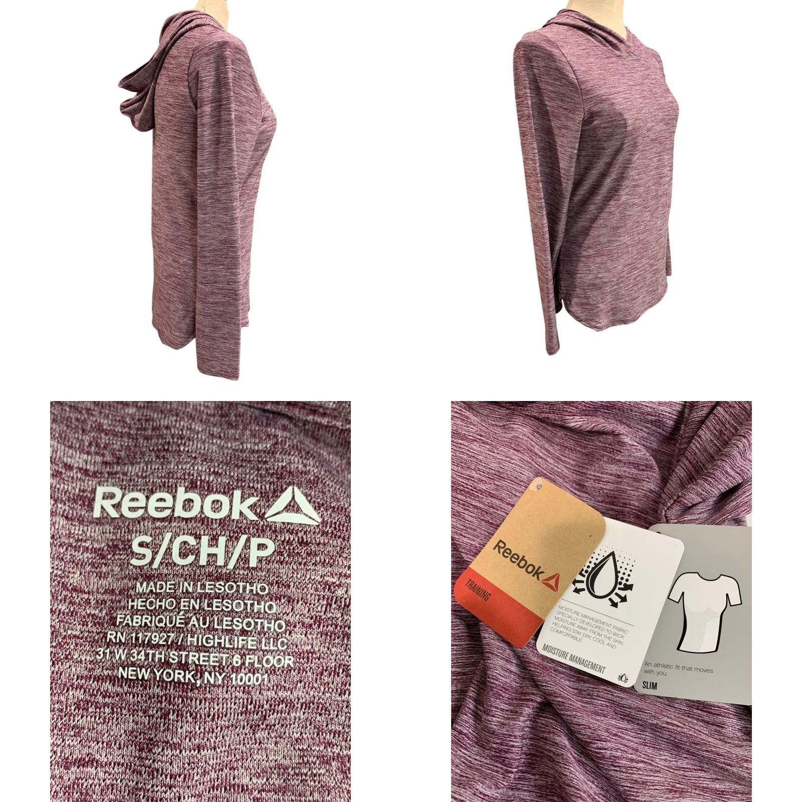 Reebok Reebok Legend Hoodie Shirt Potent Purple Heather Large Womens Size L / US 10 / IT 46 - 8 Thumbnail