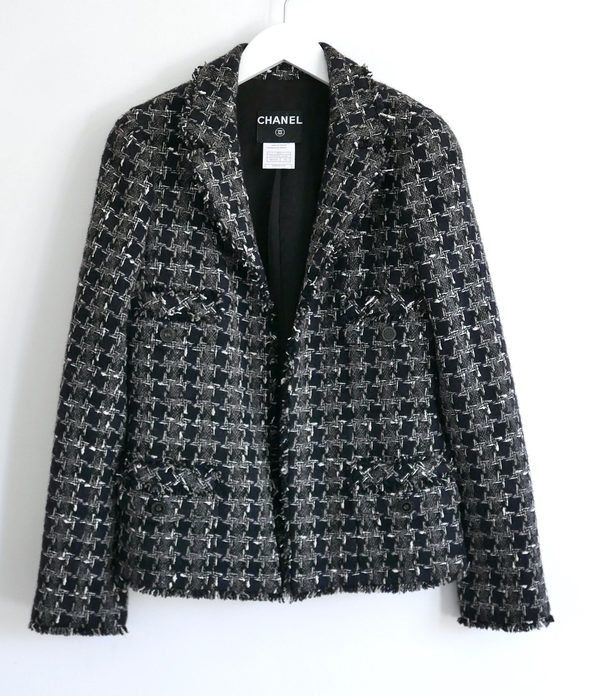 Chanel Chanel Fall 2007 07A Cashmere Houndstooth Tweed Jacket Size XS / US 0-2 / IT 36-38 - 1 Thumbnail