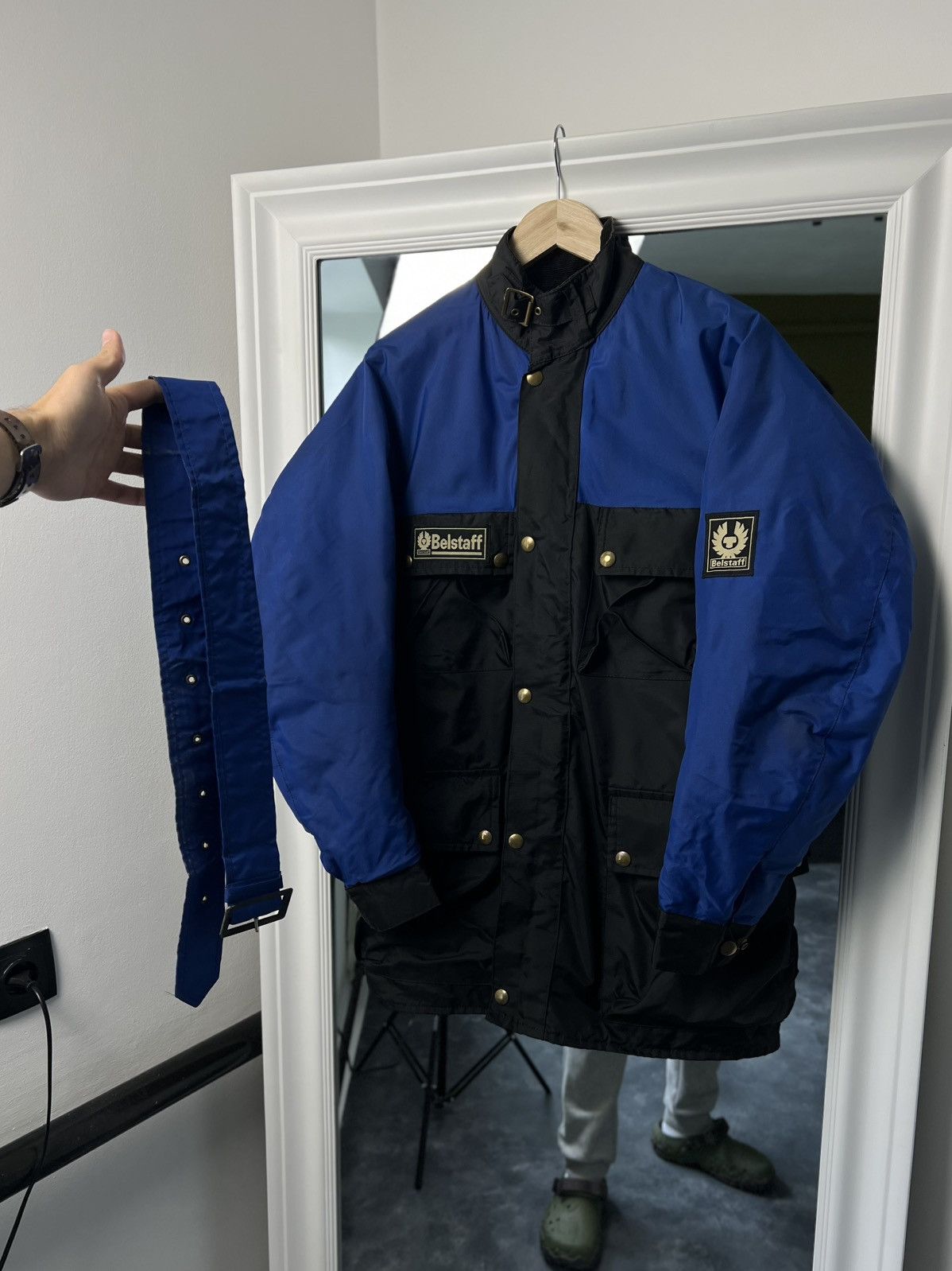 Belstaff Vintage Belstaff Formula 750 Moto Jacket Blue Black M/L Size US M / EU 48-50 / 2 - 8 Thumbnail