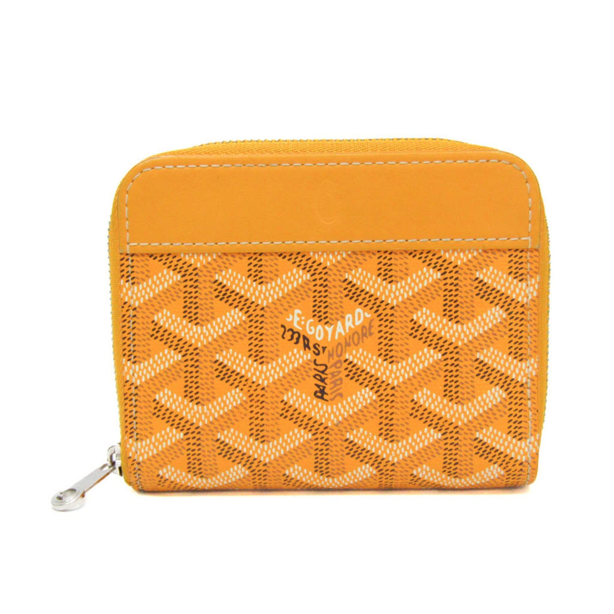 Goyard Matignon Pm Men,women Leather,pvc Coin Purse/coin Case Yellow, Women's