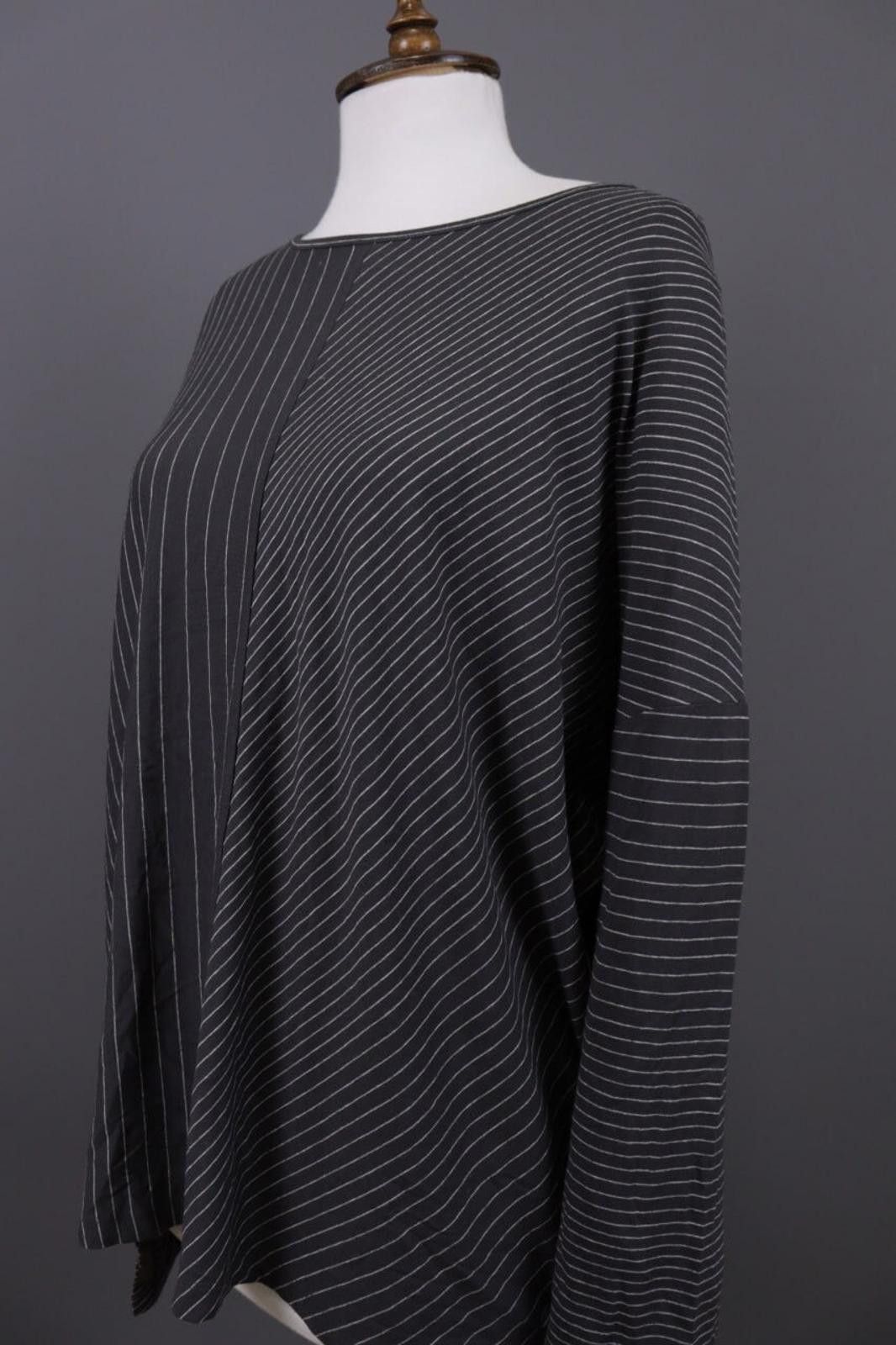Oscar De La Renta Oska Brown Striped Relaxed Lagenlook Tunic Dress Size 2 Size XS / US 0-2 / IT 36-38 - 8 Thumbnail
