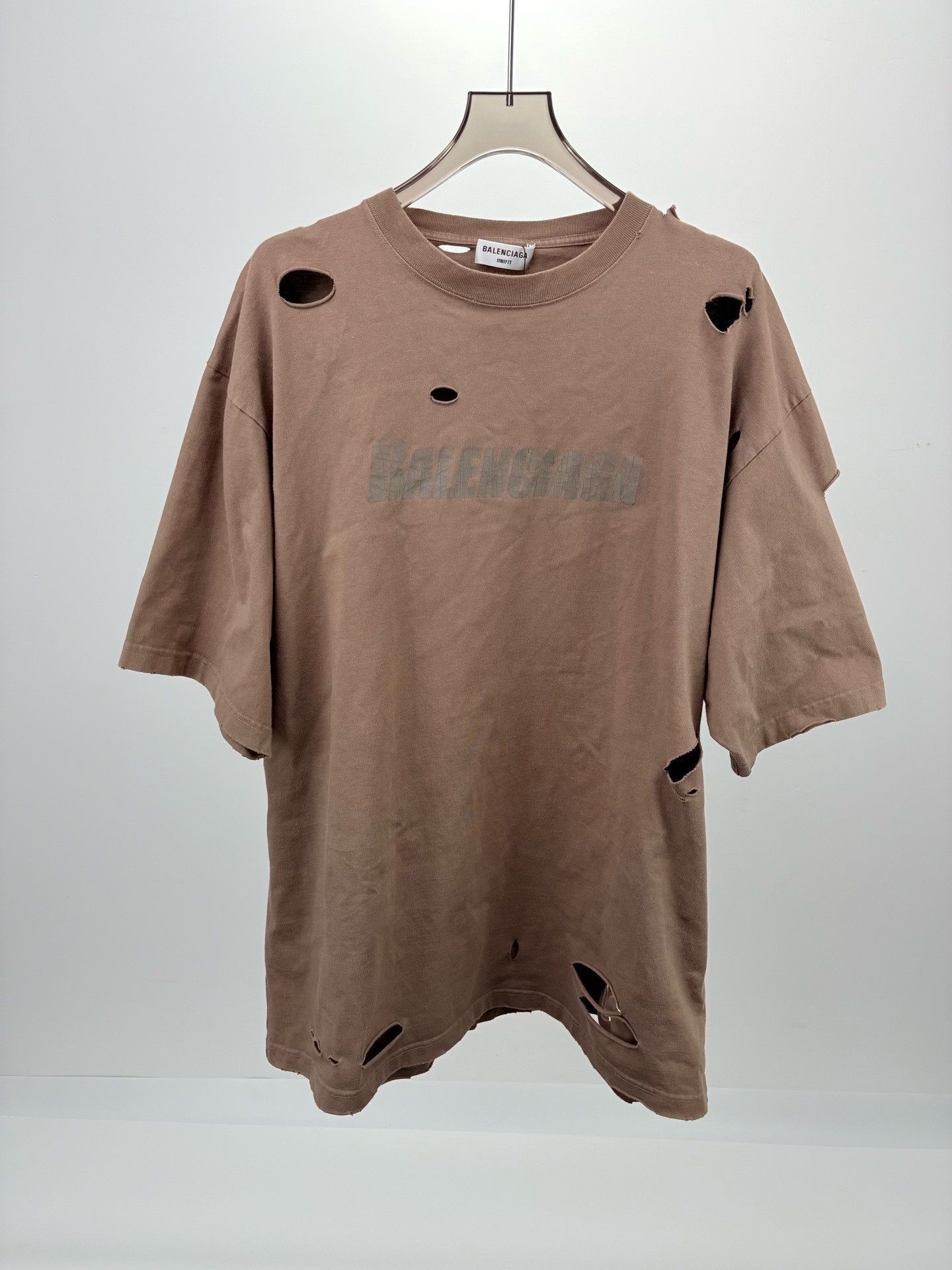 Balenciaga Balenciaga Distressed Letter Short Sleeve Size US M / EU 48-50 / 2 - 1 Thumbnail