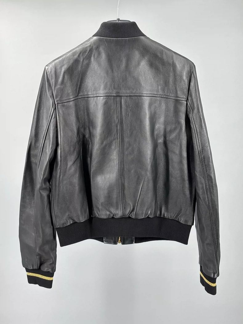 Versace Versace Black sheepskin embroidered jacket coat Size M / US 6-8 / IT 42-44 - 4 Thumbnail