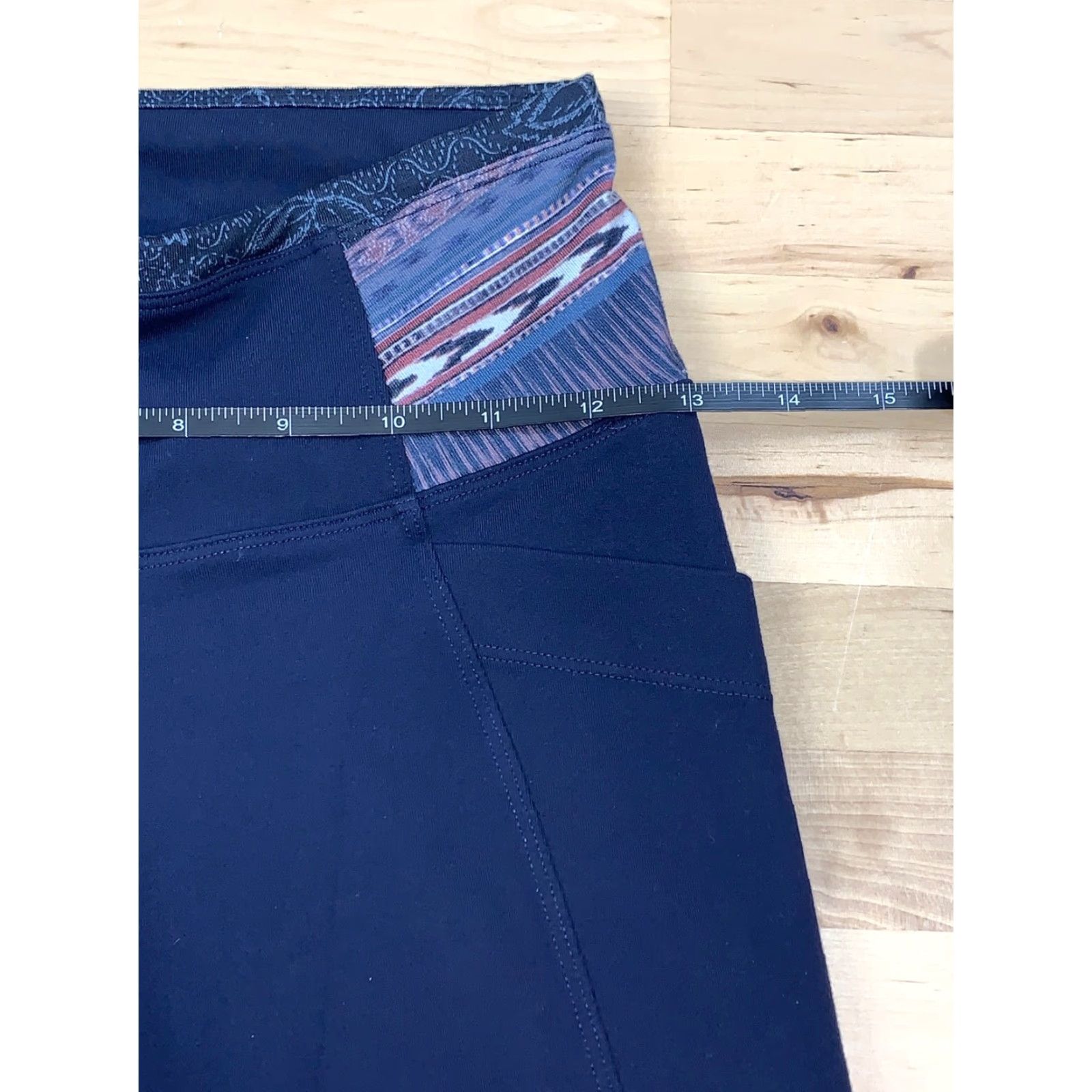Prana prAna Yoga Leggings Aztec Southwest Activewear Athleisure Casual XS Women Blue 27.5 in Inseam Leg Compression Size 26" / US 2 / IT 38 - 4 Thumbnail