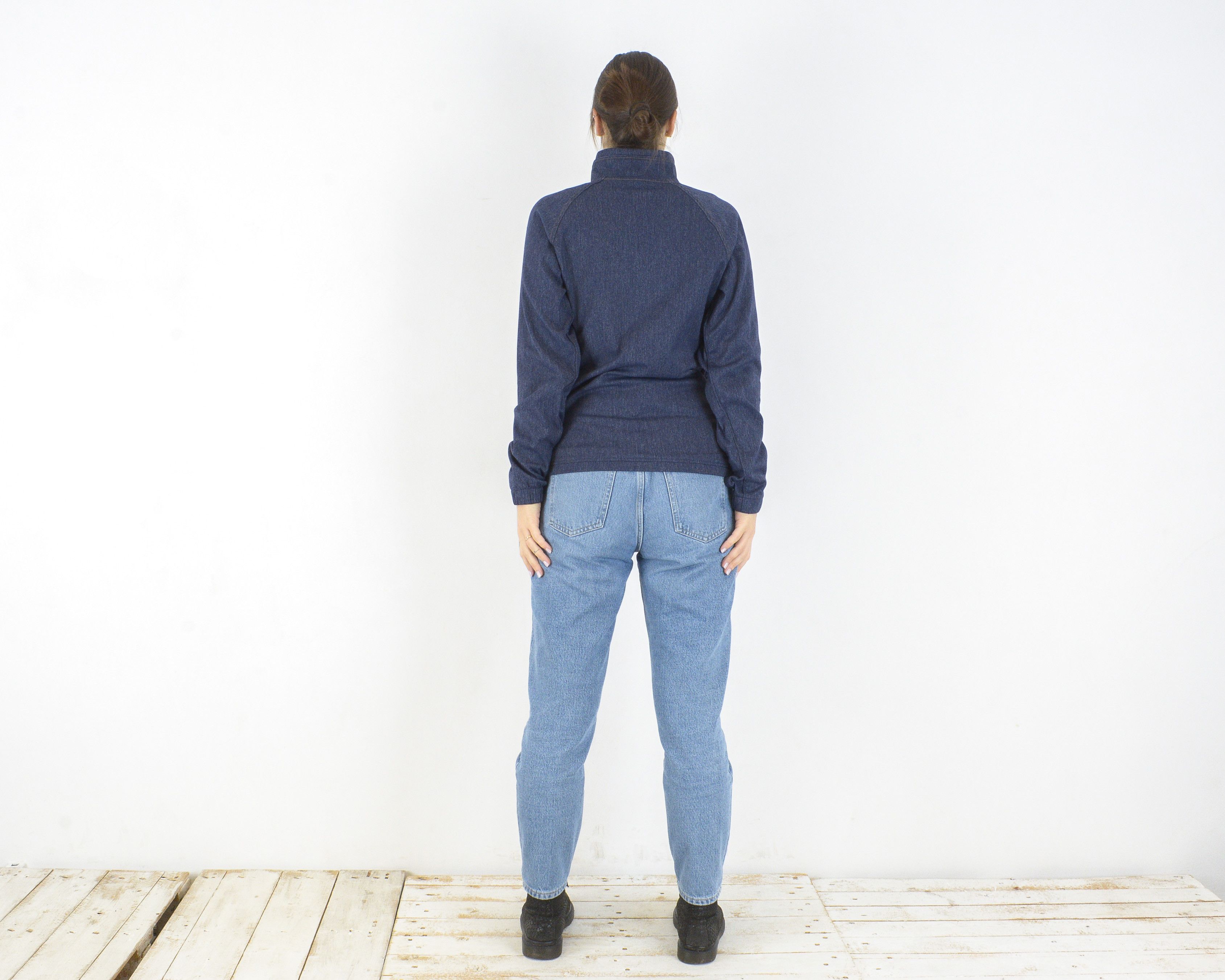 Nike × Vintage Tennis Tracksuit Jacket XS Denim Look Jumper Y2K Zip Up Size XS / US 0-2 / IT 36-38 - 4 Thumbnail