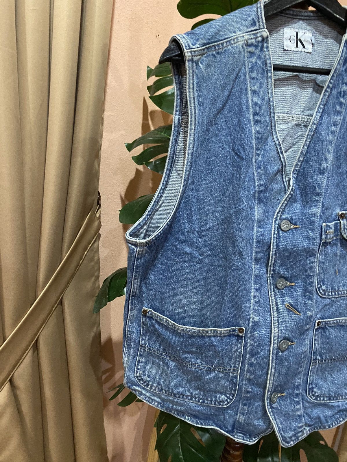 Calvin Klein Calvin Klein Denim Vest – Classic Vintage CK Jean Style Size US M / EU 48-50 / 2 - 6 Thumbnail
