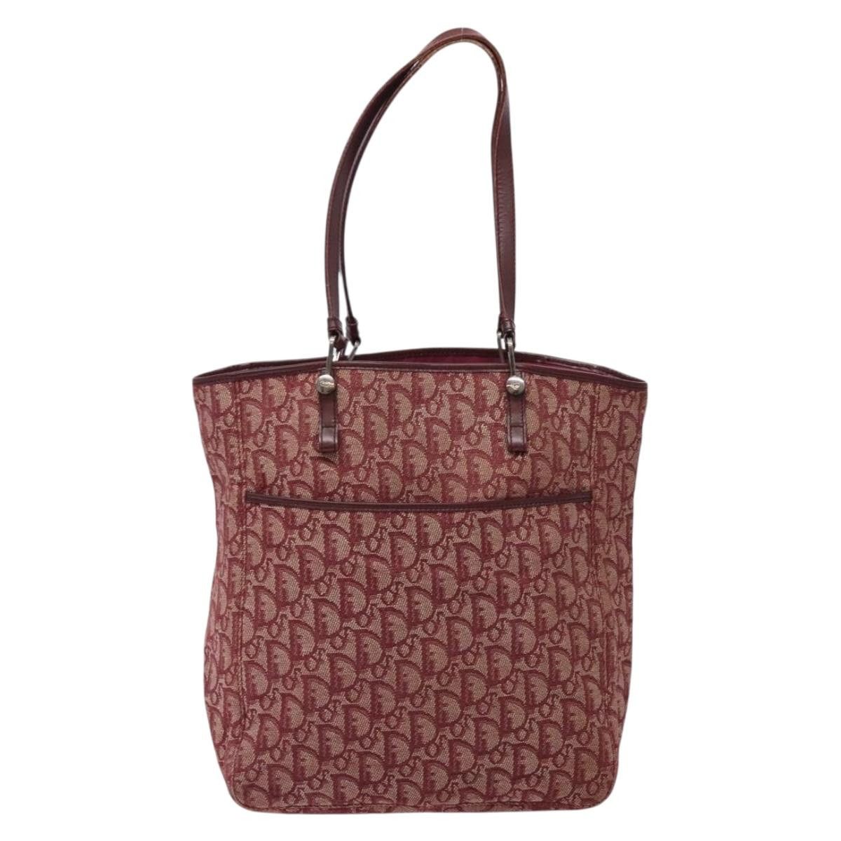 Dior DIOR Trotter Canvas Tote Bag Red Silver Size ONE SIZE - 2 Thumbnail